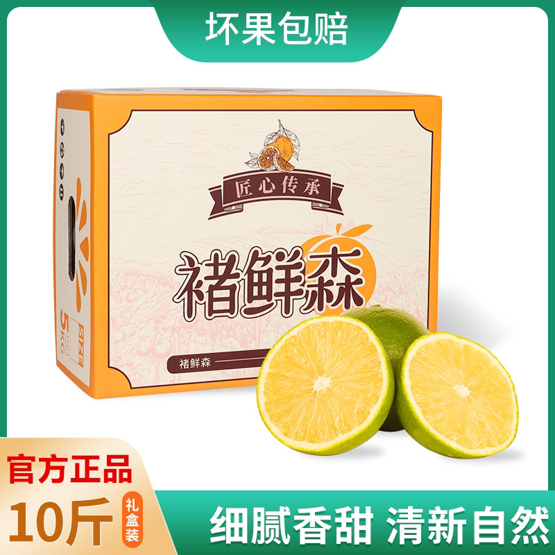云南褚橙之乡甜橙子褚鲜森礼盒箱10斤装包邮哀牢山新鲜水果冰糖橙
