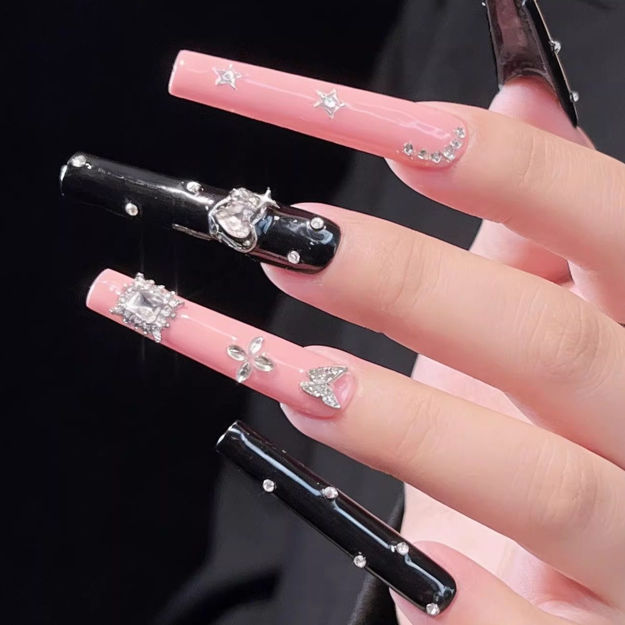 纯手工欧美超长水管甲秋冬新款