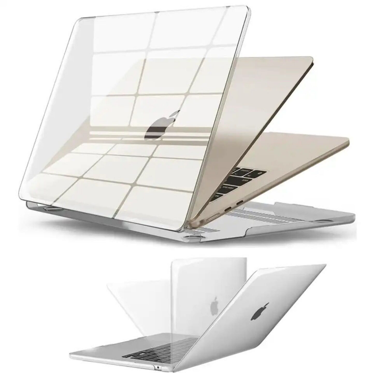 适用MacbookPro14保护壳超薄透明MacbookAir13寸苹果笔记本电脑M1M2保护套MacAir13.6M3