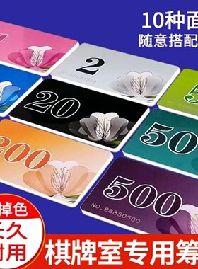 超薄筹码卡片麻将馆棋牌室专用代币磨砂防水耐磨双面薄款筹码币