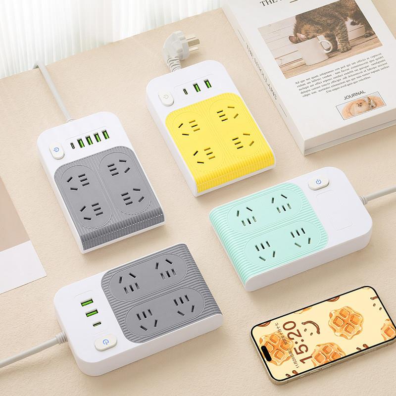 全铜多功能创意排插快充USB插座