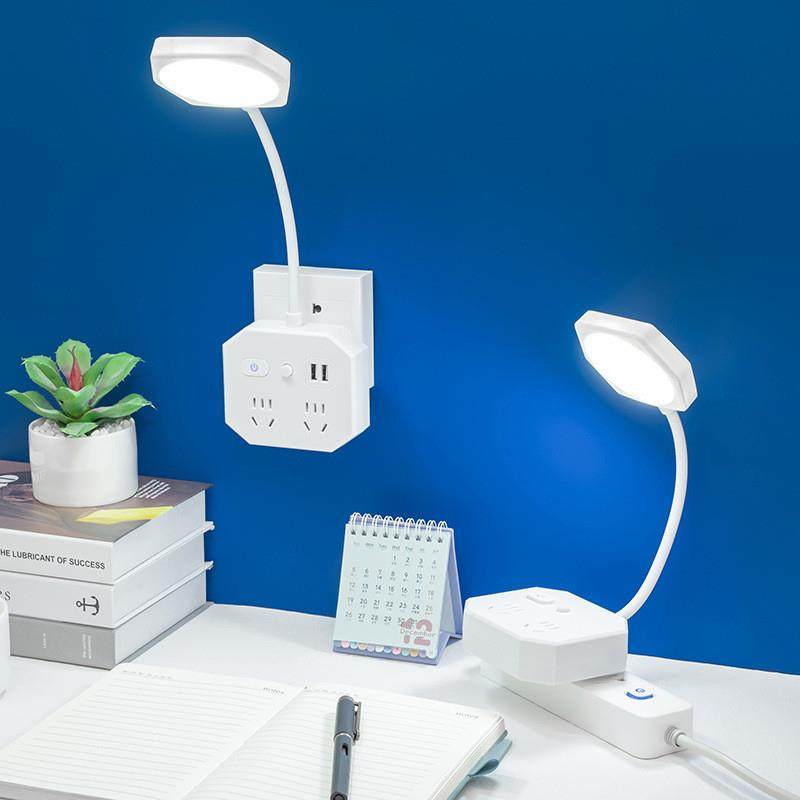 多功能新款学生宿舍小台灯插座护眼阅读寝室床头USB智能工作夜灯,家装灯饰光源,阅读台灯(护眼灯/写字灯),淘宝优惠券,粉丝福利购,淘宝优惠卷