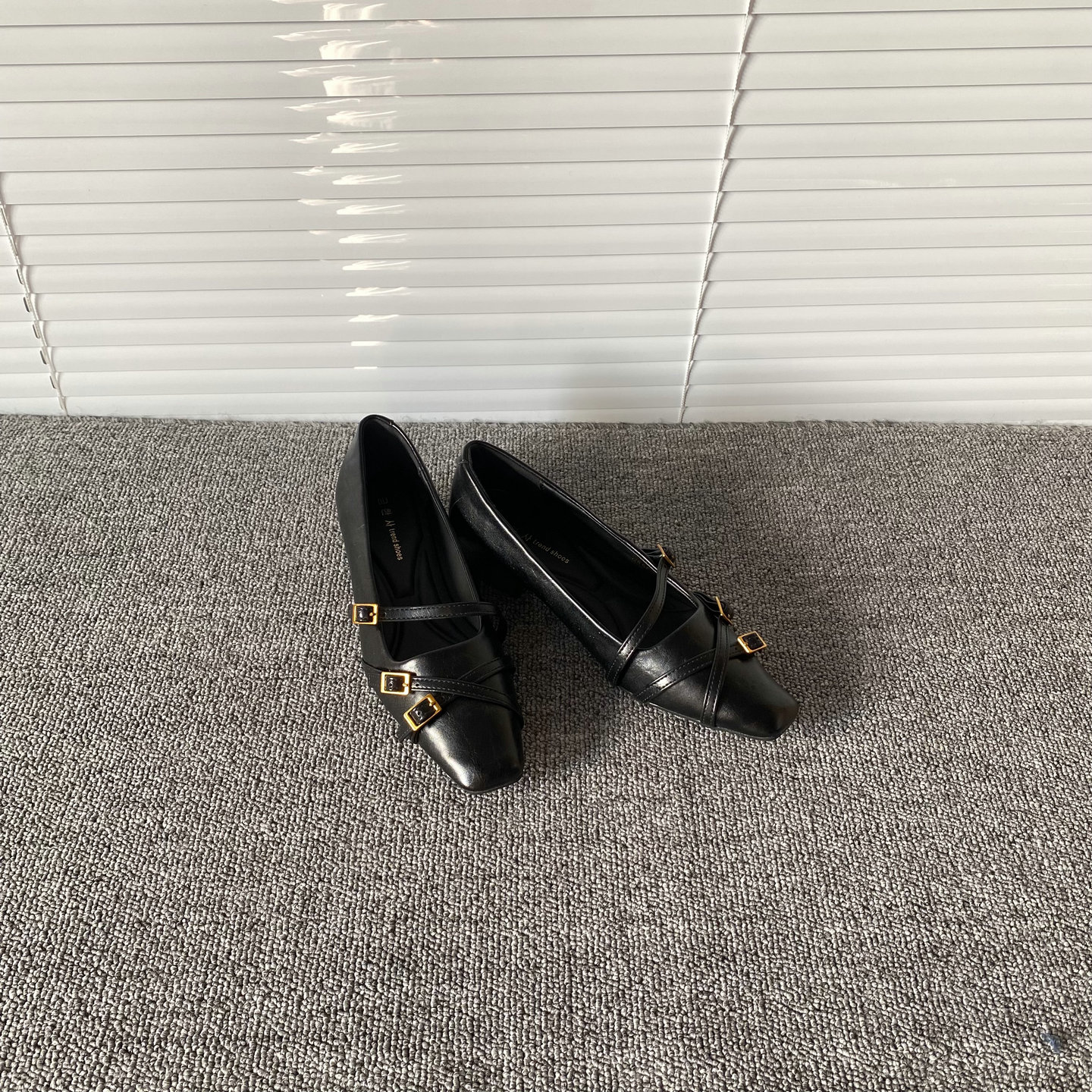 柔软粗低跟玛丽珍鞋女士气质单鞋