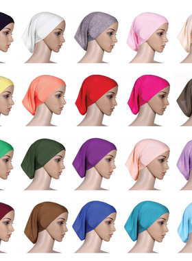 2023新款Dubai筒帽头巾盖头帽子女士传统包头帽Muslim lady hat