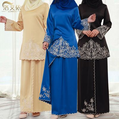 2024Loriya跨境电商速卖通ebay马来精美刺绣中东两件套套装BK002