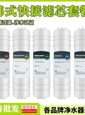 超滤净水器10寸快接式韩式一体PP棉UDF压缩碳超滤膜大T33五级滤芯