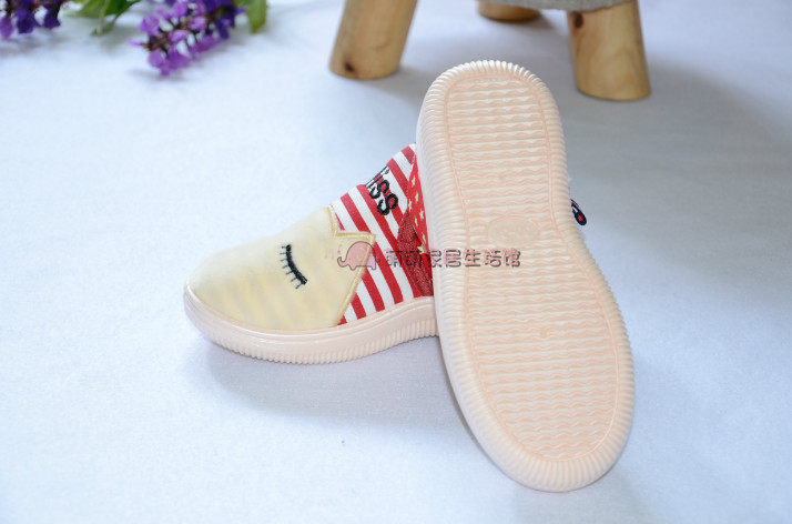 Pantoufles enfants en coton pour hiver - semelle tendon - Ref 1006154 Image 4