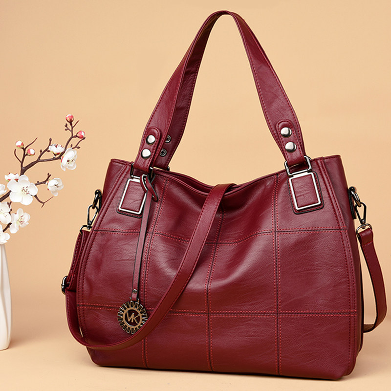 正品真皮包包女2025新款简约妈妈包软皮手提单肩大容量百搭斜挎包,箱包皮具/热销女包/男包,通用款女包,淘宝优惠券,粉丝福利购,淘宝优惠卷