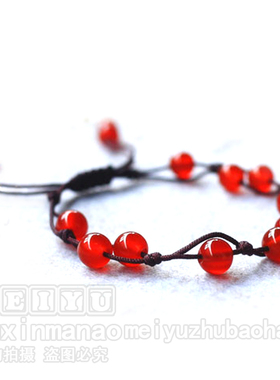 原创红色玛瑙本命年唯美风首饰品