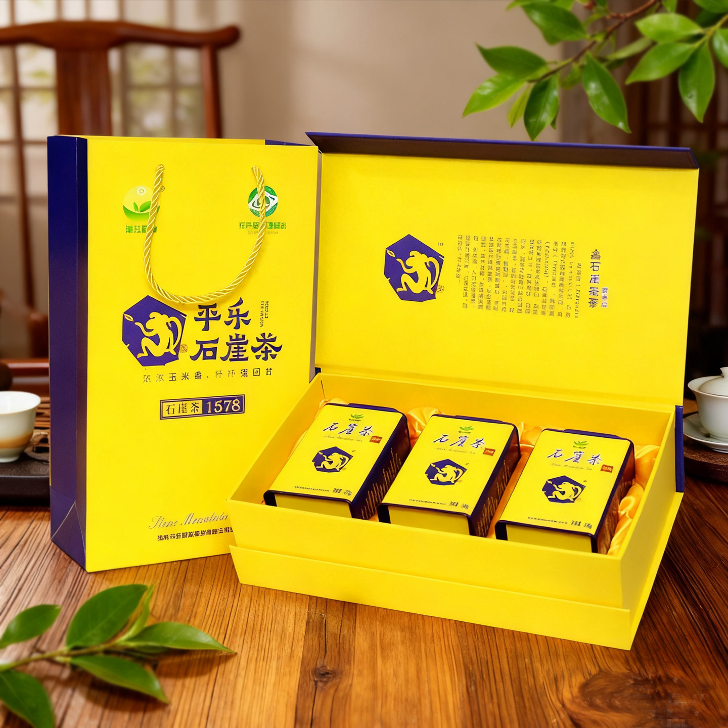桂林特产漓江阳发桂花石崖茶桂林茗茶石崖茶绿茶100克广西特产