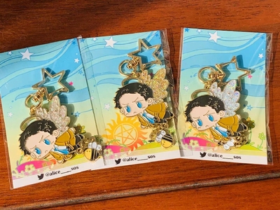 SPNcastiel双面金属钥匙扣