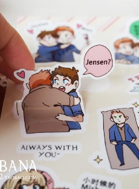 邪恶力量supernatural贴纸SPN cockles 不干胶 手账贴destiel周边