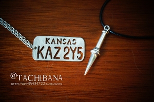 SPN邪恶力量supernatural castiel天使之刃dean impala车牌项链