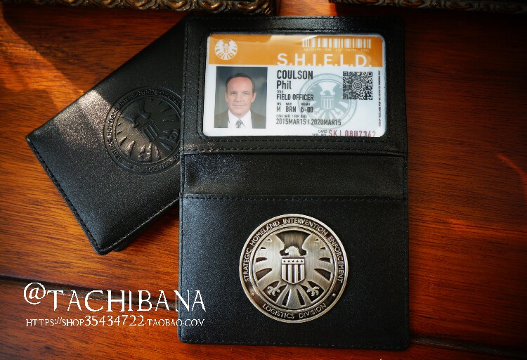 marvel漫威神盾局特工标志证件夹 shield美国队长 黑寡妇卡包