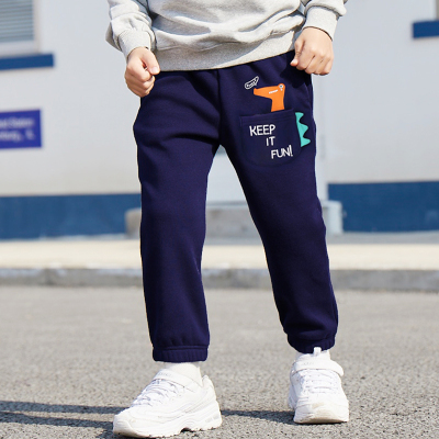 乐虫长裤棉面料运动裤个性休闲