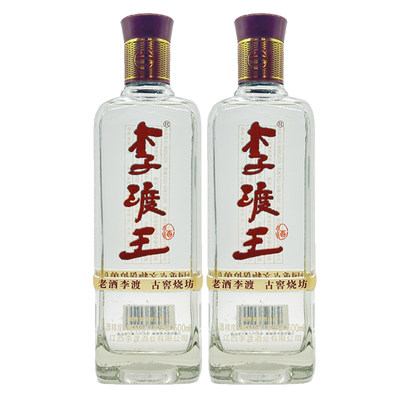 李渡王高粱酒 45度 500ml*1瓶/2瓶浓特兼香型白酒 光瓶纯粮