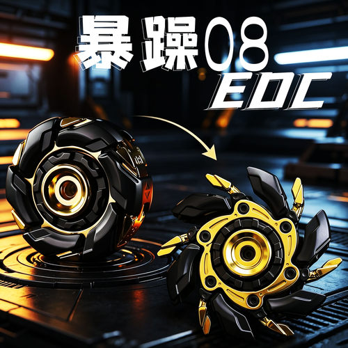 暴躁08指尖陀螺金属指尖陀螺EDC手指解压玩具旋转动减压躁动开甲