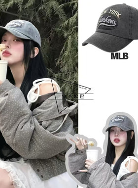 韩国MLB正品春夏新款复古字母刺绣圆标百搭鸭舌帽棒球帽3ACPV165N