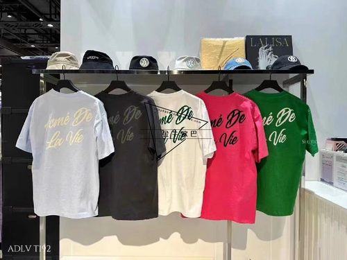 韩国潮牌ADLV正品23春夏新款背后涂鸦花字母款撞色彩色T恤情侣款 - 封面