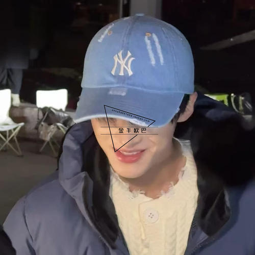 韩国潮牌MLB专柜正品新款复古做旧破洞鸭舌帽棒球帽情侣3ACPVD34N