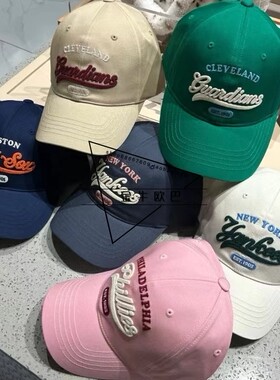 韩国潮牌MLB正品24SS春夏新款复古刺绣硬顶棒球帽鸭舌帽3ACPVL24N