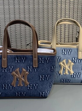 韩国MLB专柜正品春夏新款老花经典标小托特包单肩斜挎包3ACRDM16N
