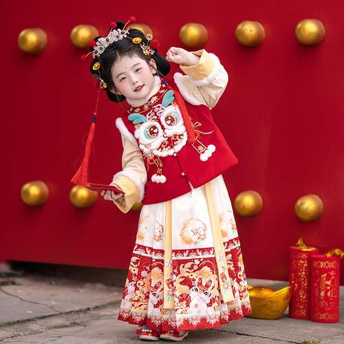 儿童汉服男童古风演出服