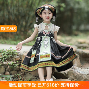 儿童古风民族装 女孩超仙连衣裙古装 宝宝中国风套装 汉服女童夏装 裙