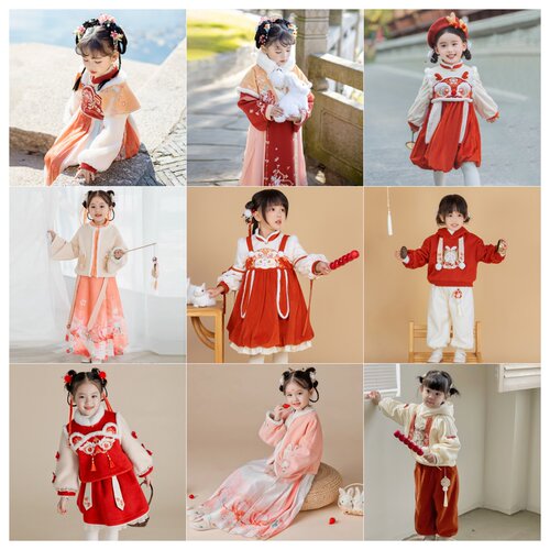 《断码清仓款》女童汉服拜年服