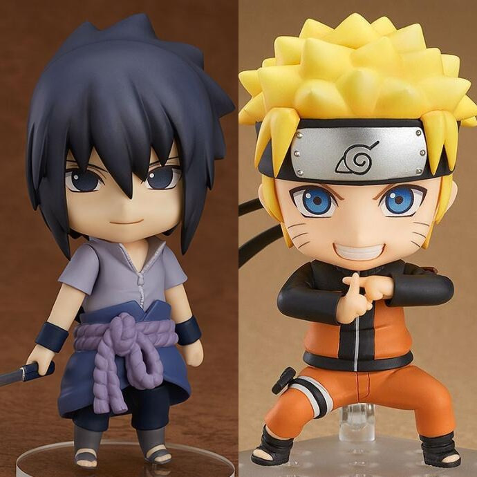 火影忍者疾风传gsc 682 鸣人佐助q版可换脸粘土人公仔摆件人偶手