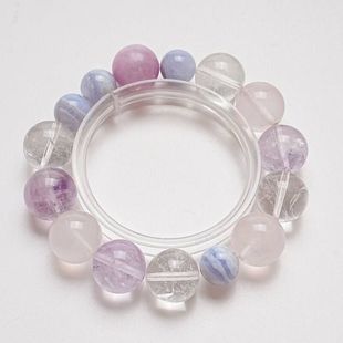 【断桥残雪】天然白水晶手串女款百搭显白蓝纹玛瑙冰橘粉手链批发