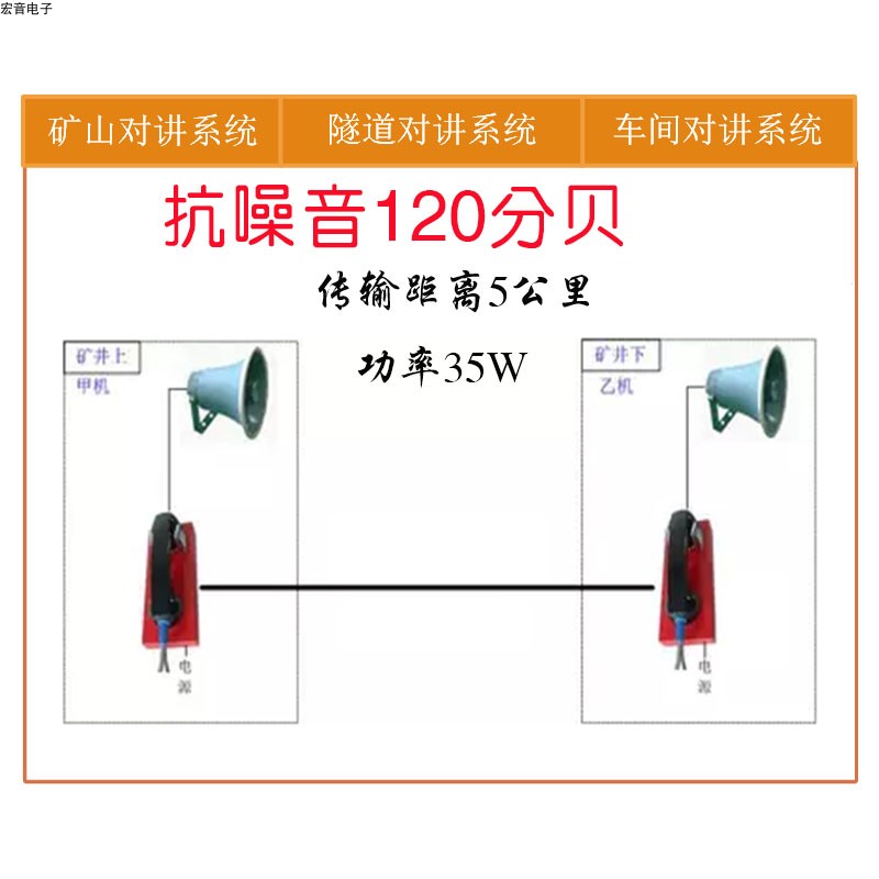 免拨号宏音双工扩音扩音对讲电话