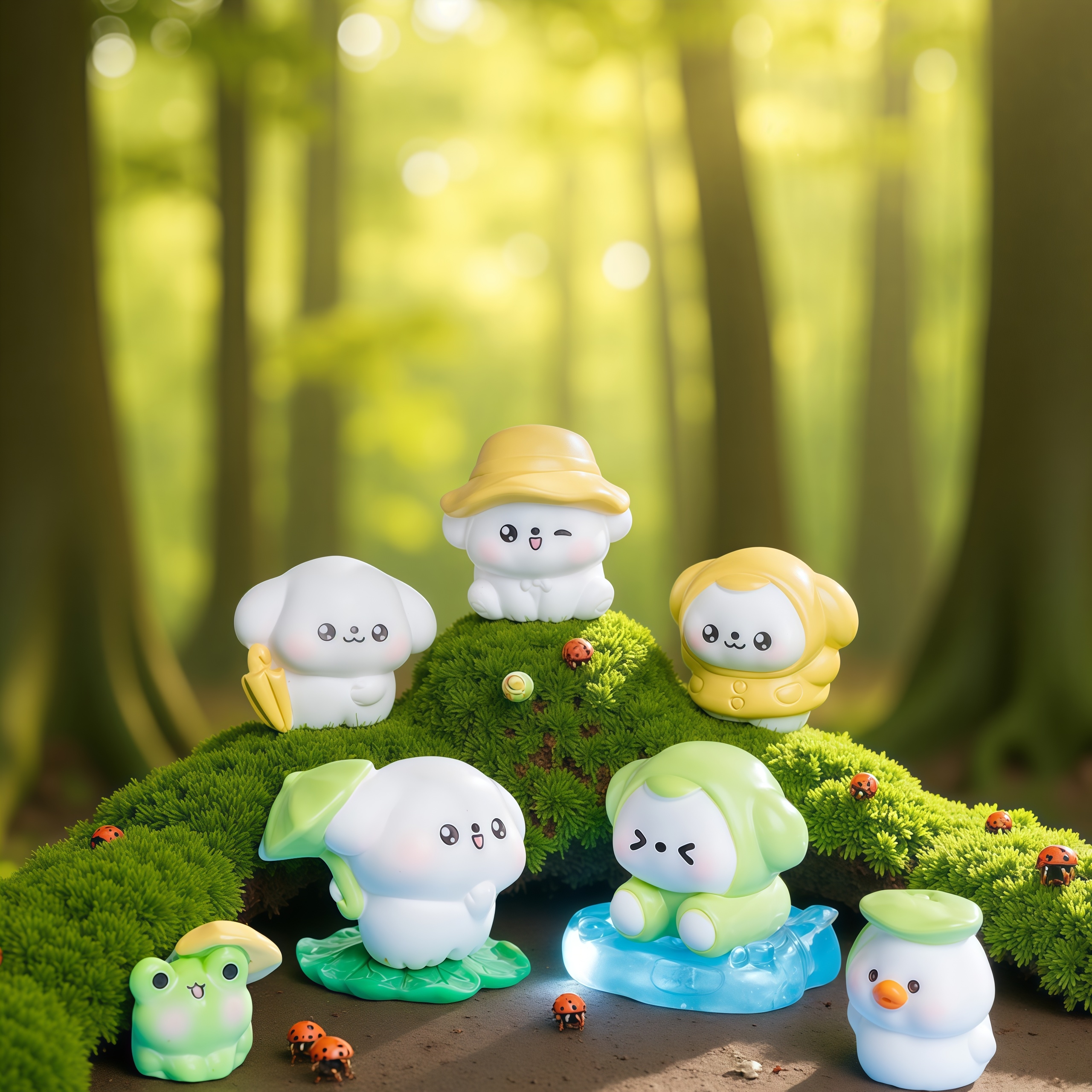 可爱雨天快乐小狗装饰品