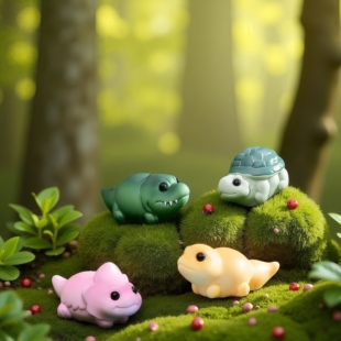 微景观爬行动物摆件蜥蜴恐龙鳄鱼海龟树脂工艺品装饰配件