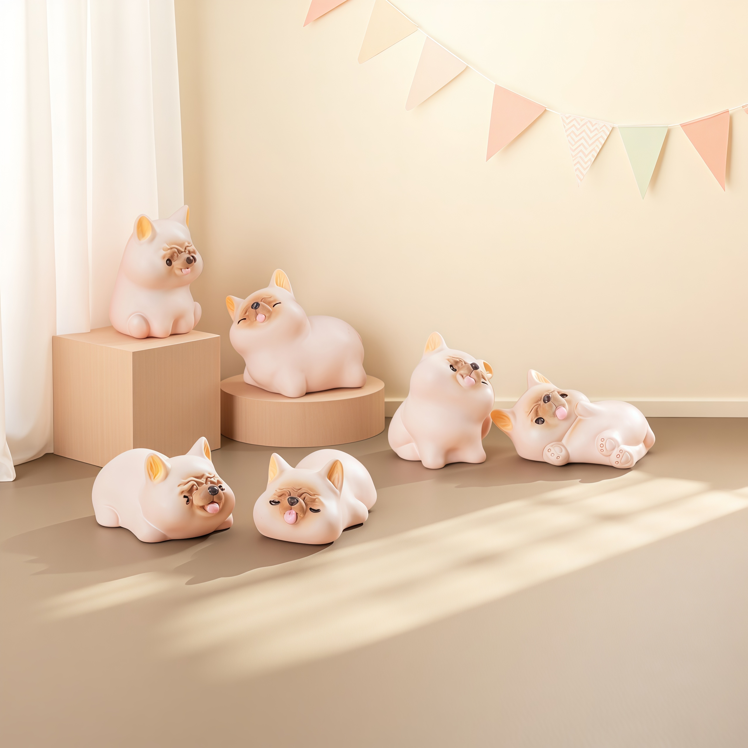 微景观可爱调皮法斗犬小狗狗公仔