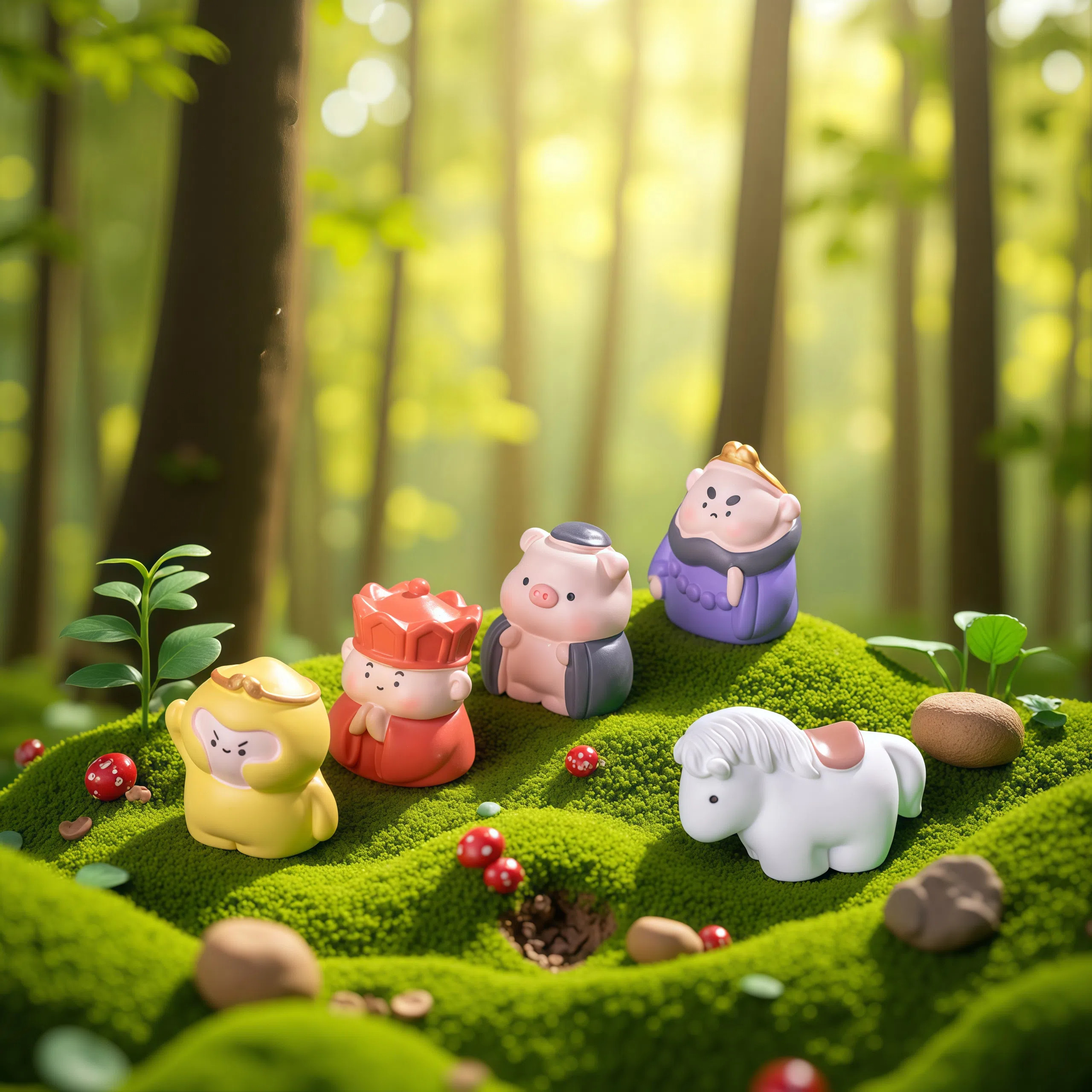 微景观可爱胖胖西游记悟空公仔diy装饰品盲袋配件车载桌面小摆件,家居饰品,桌面摆件,淘宝优惠券,粉丝福利购,淘宝优惠卷