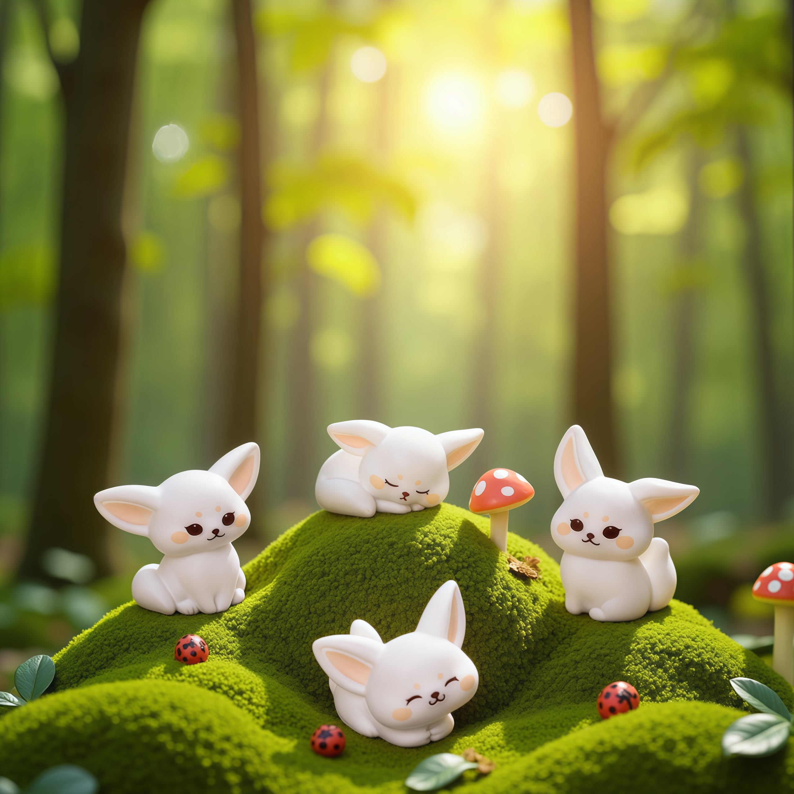 微景观创意可爱小奶狐公仔盲盒