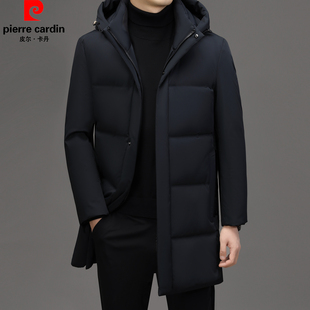 皮尔卡丹正品冬季新款高档男士羽绒服外套加厚保暖冬装爸爸装外套