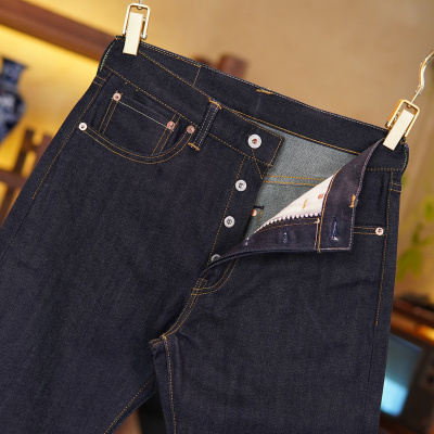 Y001-13盎司无弹赤耳丹宁牛仔裤男士直筒美式休闲男裤子复刻47501