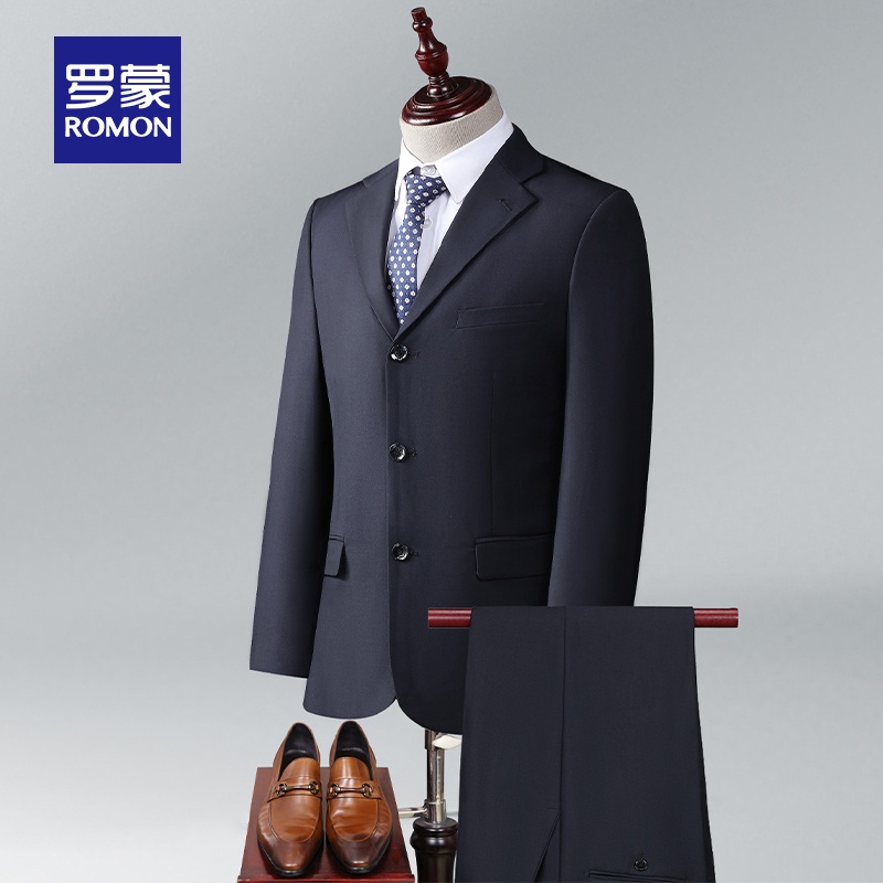 罗蒙男士商务休闲西服套装