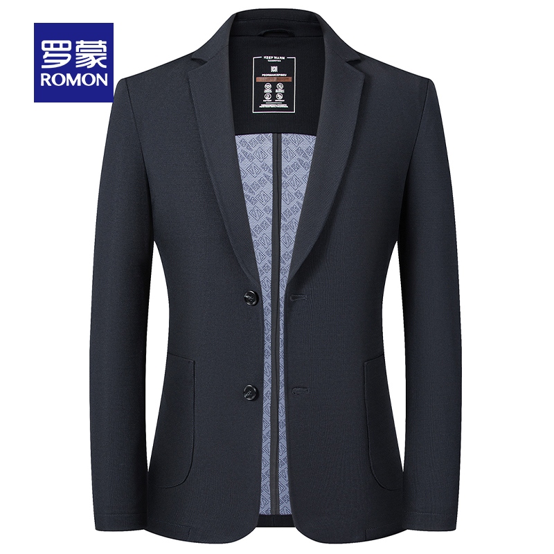 罗蒙男士商务休闲修身百搭西服男