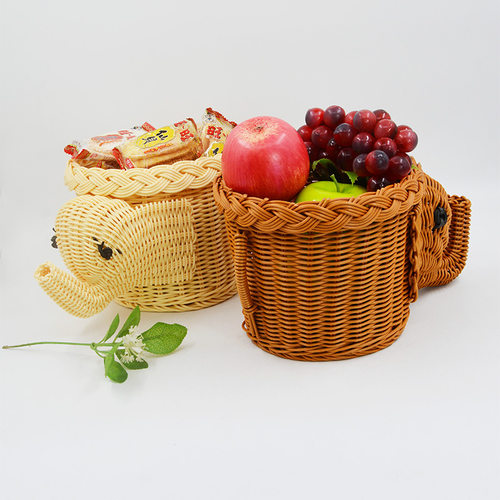 手工藤编花瓶摆件迷你桌面装饰品