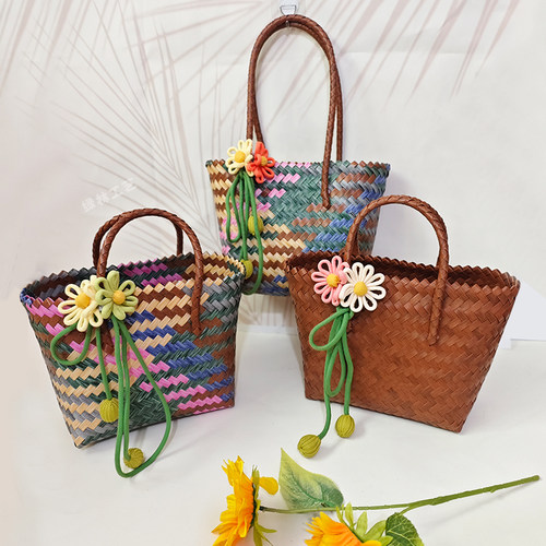 复古编织手提篮生日谢师晏伴手礼