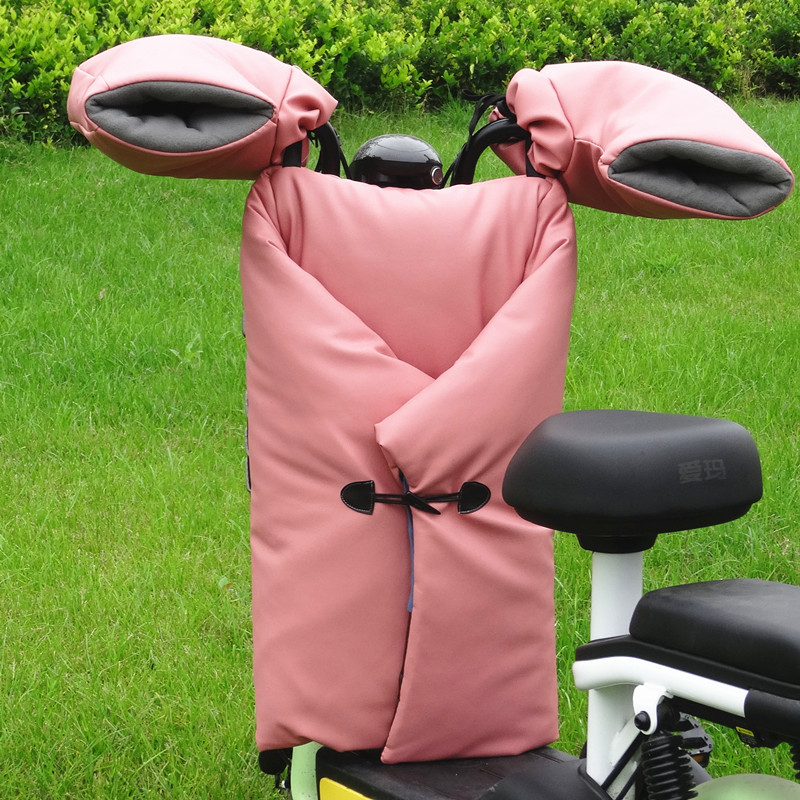 冬季电动自行车加绒加厚挡风被