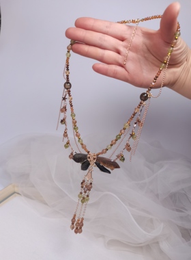 一梦星河/原创设计复古美拉德设计森林精灵流苏项链国风重工项链