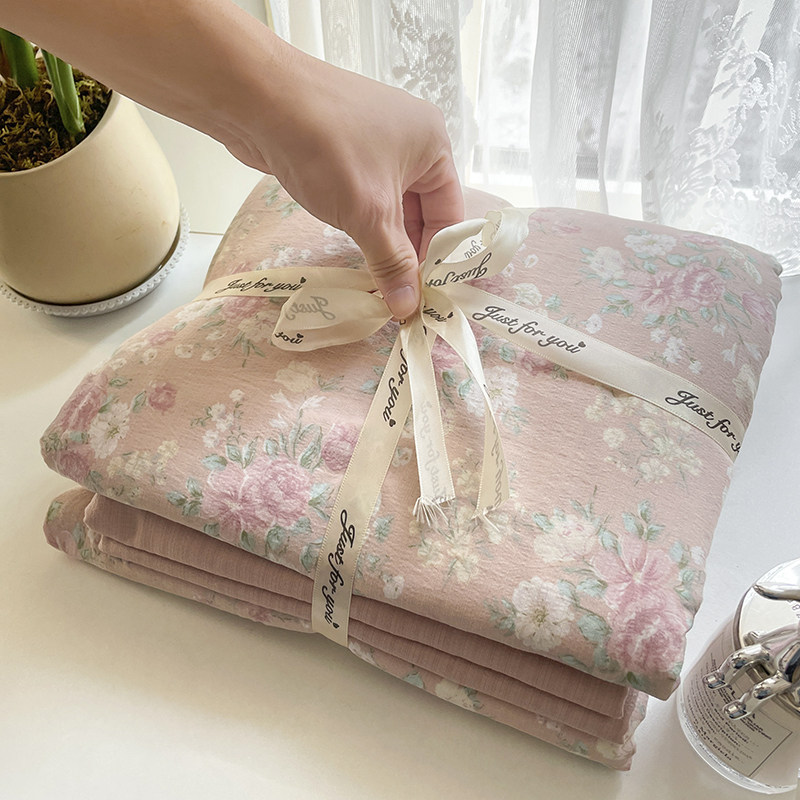 亲肤柔软化纤面料防螨云感针织双层纱单被罩单被套