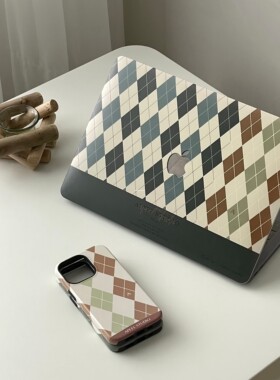 APEEL STUDIO 原创拼接菱格透明保护壳适用苹果笔记本Air13寸15寸