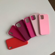 APEEL STUDIO 粉红色系液态硅胶手机壳全包适用iPhone12保护壳