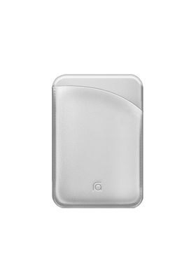 APIOU 原创银色皮革 Magsafe 单独磁吸卡包