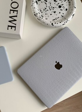 APEEL STUDIO 雾灰鳄鱼纹MacBook保护壳Pro16新款Air13皮革保护套